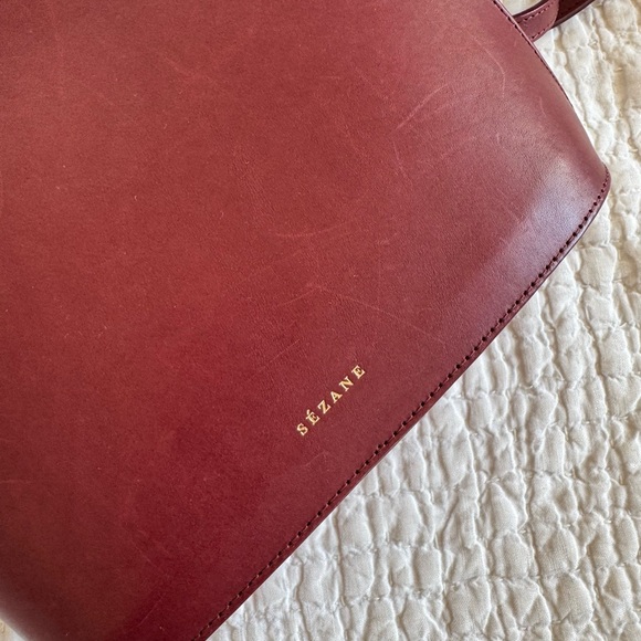 Sezane Victor Bag - Burgundy - Picture 4 of 7